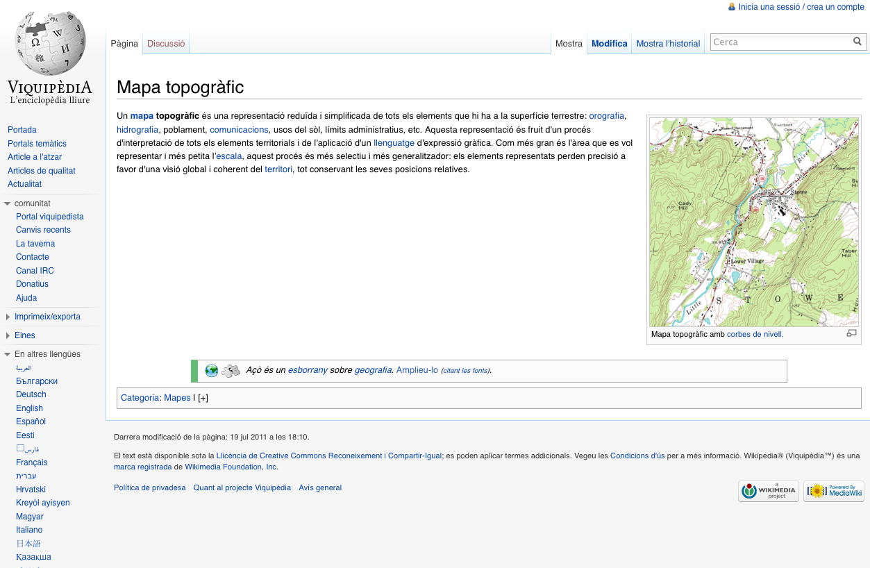 Mapa topogràfic | Recurso educativo 36400