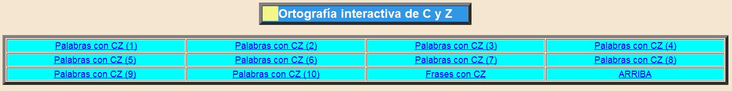 Ortografía interactiva de C y Z | Recurso educativo 36490