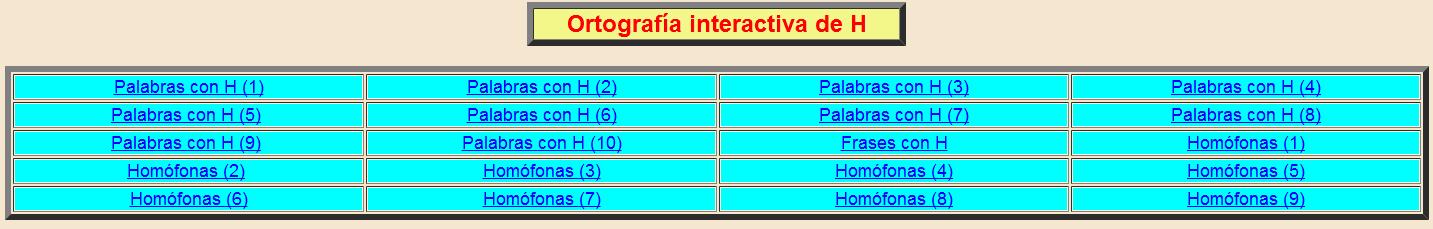 Ortografía interactiva de H | Recurso educativo 36498