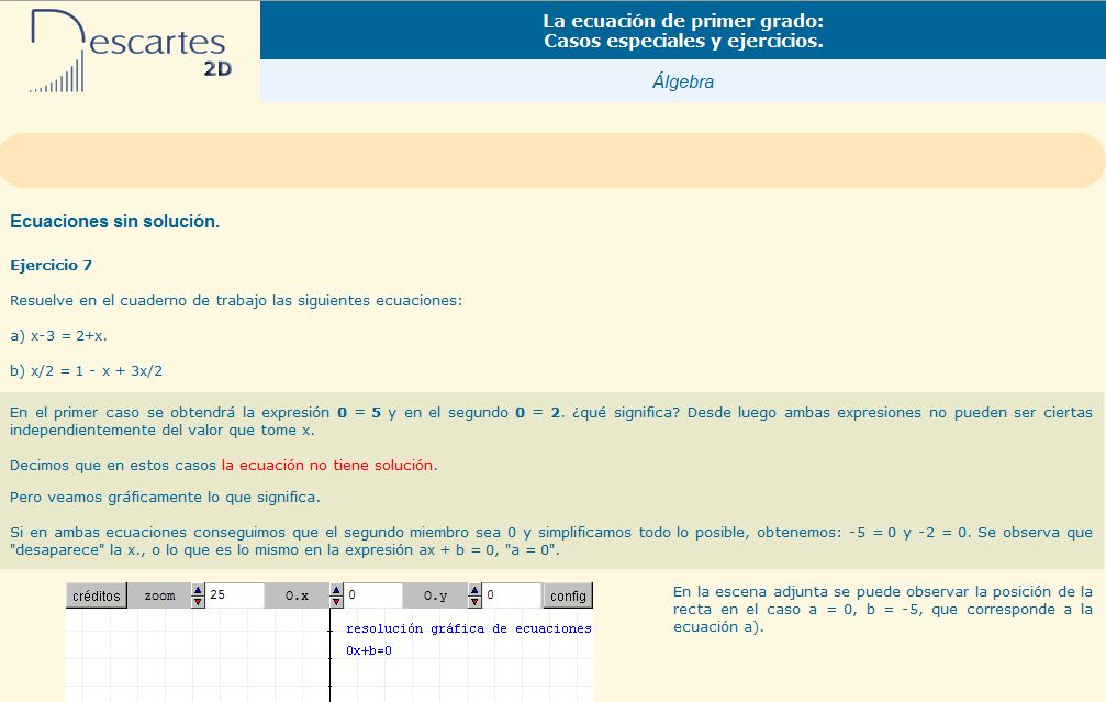 Ecuaciones de primer grado sin solución | Recurso educativo 36796