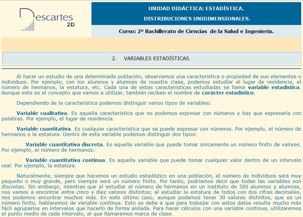 Variables estadísticas | Recurso educativo 37516