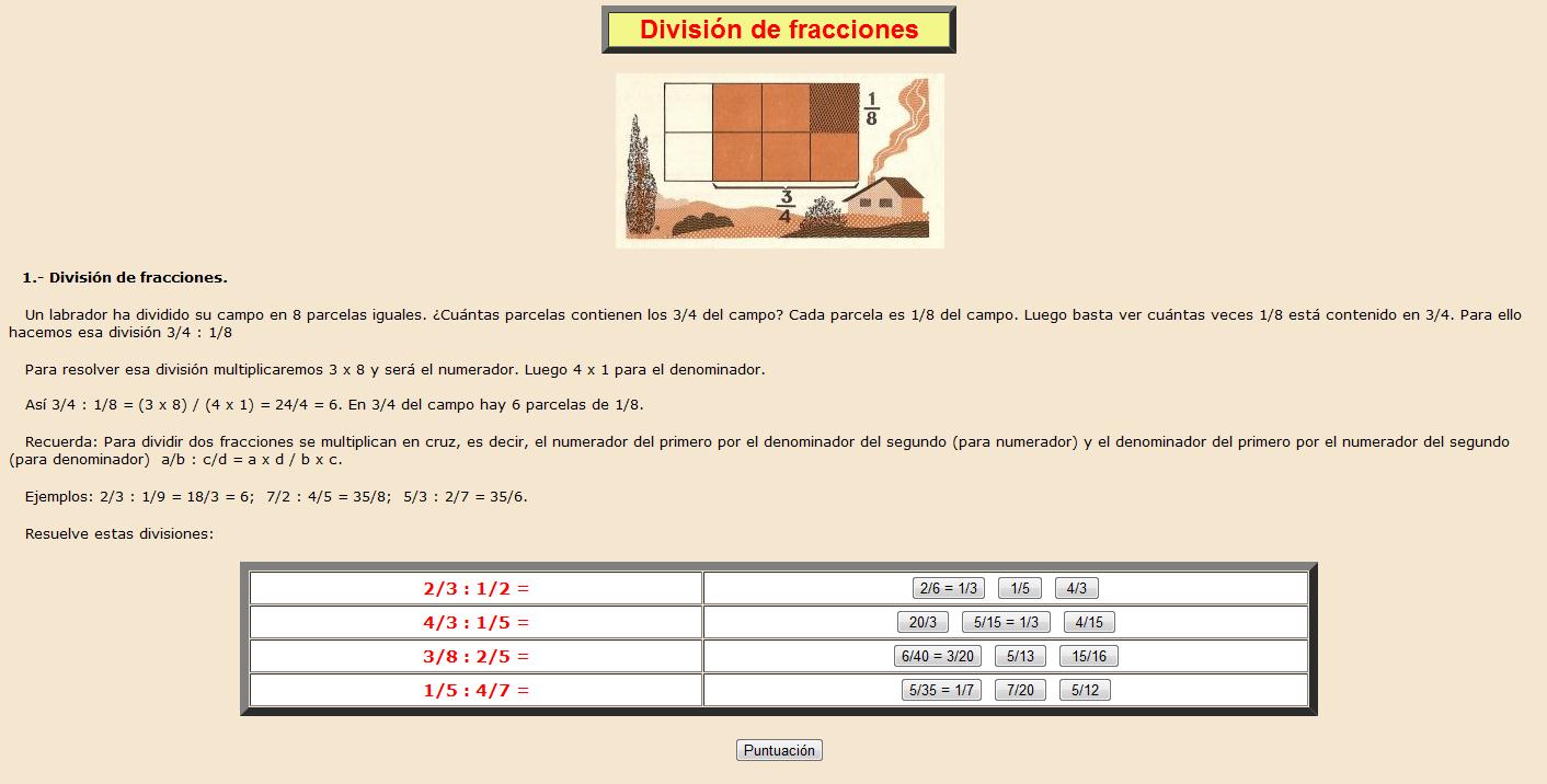 División de fracciones | Recurso educativo 38005