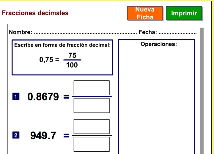 Fracciones decimales | Recurso educativo 38499