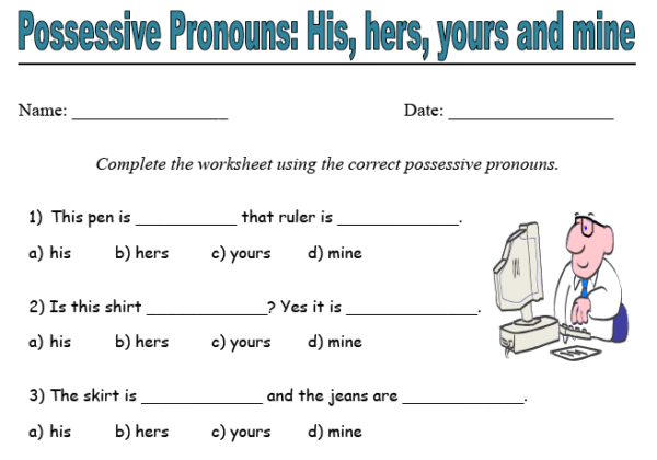 Possessive pronouns | Recurso educativo 39892