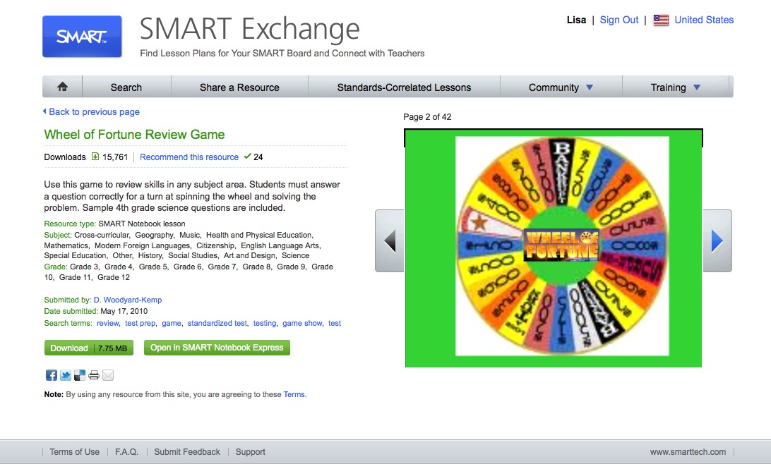 Wheel of fortune science review | Recurso educativo 42066