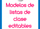 Modelos de listas de clase para descargar - Familia y Cole | Recurso educativo 682033